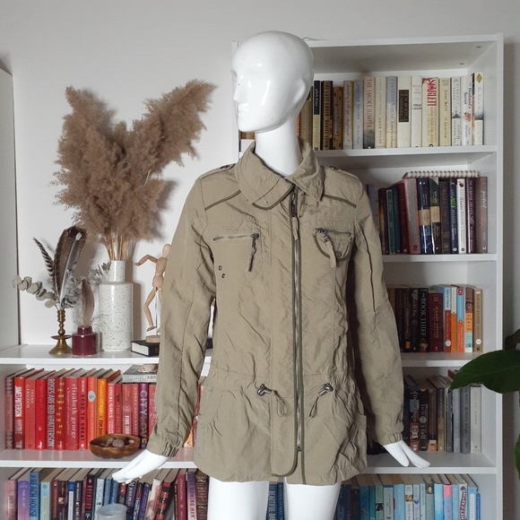 G.E.T. Outerwear Zip-Up Adjustable Waist Many Pockets Jacket P3653 - Picture 1 of 13